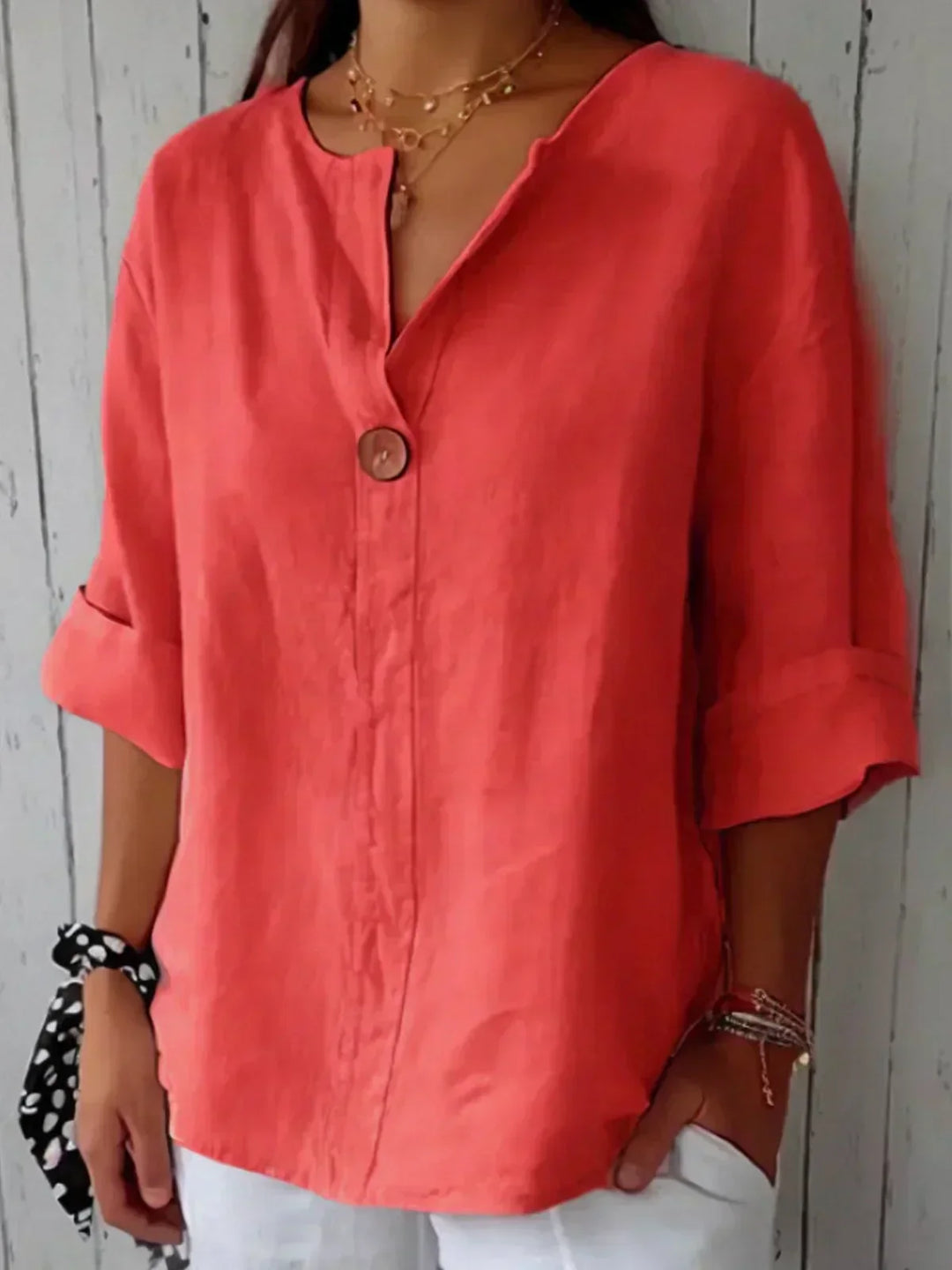 Mirella | Relaxed V-Neck Blouse