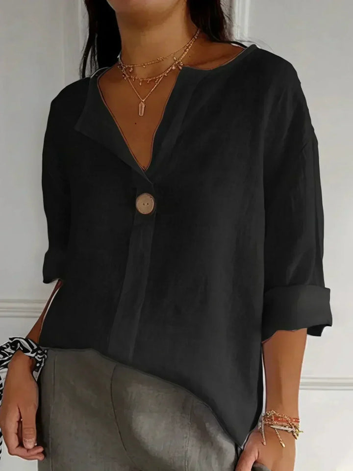 Mirella | Relaxed V-Neck Blouse